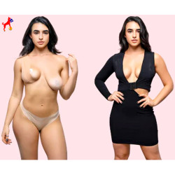 Trio Levanta Senos Brasier Adhesivo Invisible Push Up y Cinta Boob Tape   más cubre pezones