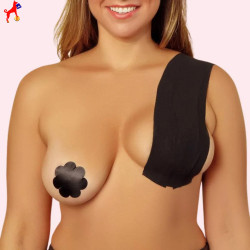 Trio Levanta Senos Brasier Adhesivo Invisible Push Up y Cinta Boob Tape   más cubre pezones