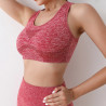 Conjunto deportivo de moda moldeador crop top  y  short levanta cola push up