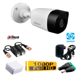 Kit Completo CCTV 2 Megapíxeles Cámaras de Seguridad DAHUA 4 cámaras tipo domo y bala dvr de 8 canales