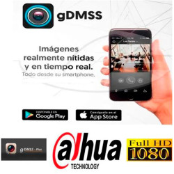 Kit Completo CCTV 2 Megapíxeles Cámaras de Seguridad DAHUA 4 cámaras tipo domo y bala dvr de 8 canales