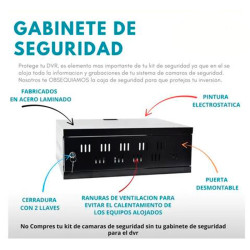 Kit Completo CCTV Fullhd 5 Megapíxeles Cámaras de Seguridad DAHUA 4 cámaras tipo domo y bala + dvr 8 canales + Disco + Gabinete