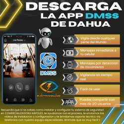 Kit Completo CCTV Fullhd 5 Megapíxeles Cámaras de Seguridad DAHUA 4 cámaras tipo domo y bala + dvr 8 canales + Disco + Gabinete