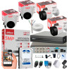 Kit Completo CCTV Fullhd 5 Megapíxeles Cámaras de Seguridad DAHUA 4 cámaras tipo domo y bala + dvr 8 canales + Disco + Gabinete