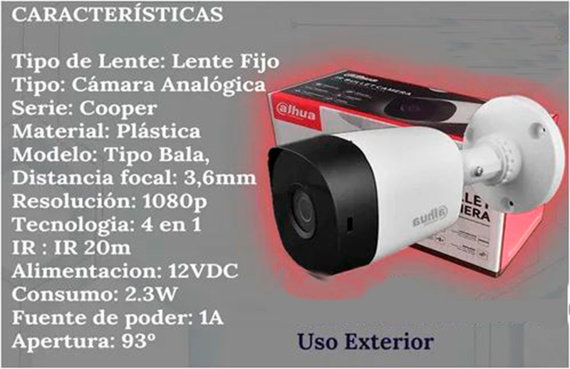 Cámara tipo bala