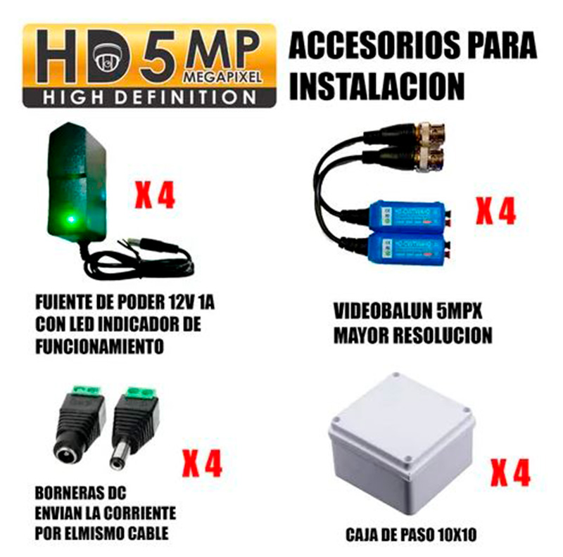 Accesorios para cctv